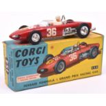 Corgi Toys Ferrari Formula 1 Grand Prix (154). In bright red, RN35, with driver, spun wheels with