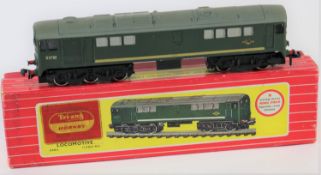 Hornby Dublo (0ver labeled Tri-ang Hornby) BR Co-Bo diesel-electric locomotive (2233). In dark green