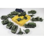 A quantity of Dinky Military. A rare U.S. Army Jeep (25Y-U.S. Export issue). 2x Reconnaissance Cars,