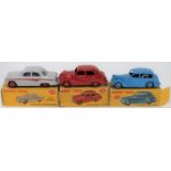3 Dinky Toys. Triumph 1500 Saloon (151). In mid blue with mid blue wheels. An Austin Somerset Saloon