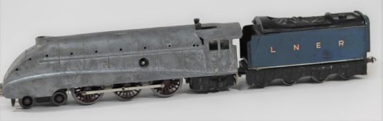 A rare pre-war Hornby Dublo clockwork Class A4 LNER tender locomotive Sir Nigel Gresley. An