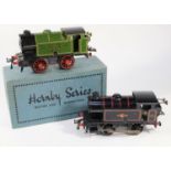 Hornby Series O Gauge Clockwork M3 0-4-0 Tank Locomotive (L475). In LNER green/black livery with