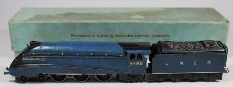 A rare pre-war Hornby Dublo 3-rail electric Class A4 LNER tender locomotive Sir Nigel Gresley, (