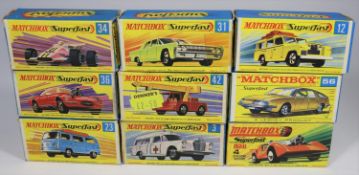 9 Matchbox Superfast. No.3 Mercedes-Benz Binz Ambulance. No.4 Gruesome Twosome. No.12 Safari Land