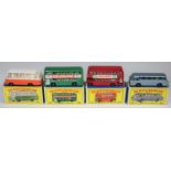 4 Matchbox Series. No.5 Routemaster bus in red with BP Visco Static adverts. No.40 Leyland Royal