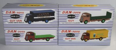 4 French Limited issue (500) DAN TOYS Guy Trucks. Lyons Swiss Rolls van (211) in dark blue. Flat