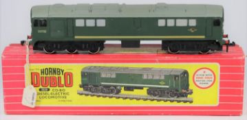 Hornby Dublo BR Co-Bo diesel-electric locomotive (2233). In dark green lined BR dark green livery,