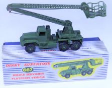 Dinky Supertoys Missile Servicing Platform Vehicle (667). In military green. Boxed, minor wear