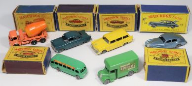 6 Matchbox Series. No.17 Removals Van in light green 'Matchbox Removals Service livery, with metal