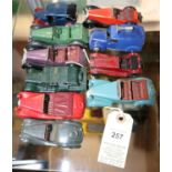 10 Dinky Toys for restoration. Most over painted, -Loud Speaker Van, TAXI, Reconnaissance Car,