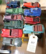 10 Dinky Toys for restoration. Most over painted, -Loud Speaker Van, TAXI, Reconnaissance Car,