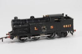 A rare Hornby Dublo pre-war clockwork LMS Class N2 0-6-2T locomotive (DL7) 6917. In black livery