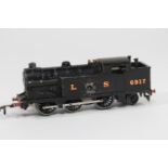 A rare Hornby Dublo pre-war clockwork LMS Class N2 0-6-2T locomotive (DL7) 6917. In black livery