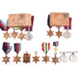 Four: 1939-45 star, Atlantic star, Pacific star, War medal (in RN carton numbered C/JX 392433)