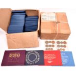 EIIR specimen sets (4): 1970, halfcrown to half penny (8 coins); 1972 50p to ½p (7 coins including