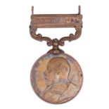 India General Service medal 1895, bronze issue, 1 clasp Waziristan 1901-2 (script engraved Bearer