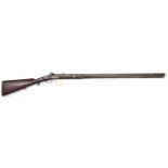 An SB 14 bore percussion deer rifle, 56½” overall, well rebrowned octagonal twist barrel 39” with