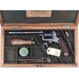 A cased 5 shot 54 bore Adams Model 1851 self cocking percussion revolver, barrel 6¾” engraved “Deane