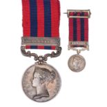 India General Service medal 1854, 1 clasp Persia (Ensign E.M. Woodcock 2nd Bombay European L.I).