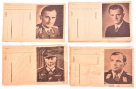 8 unused Third Reich Feldpost letters, each bearing a portrait of a holder of the Knights Cross with