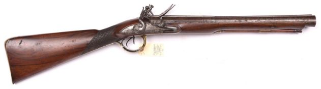 A rare double barrelled flintlock blunderbuss, by H. Verncomb, c 1785, 32” overall, 2 stage