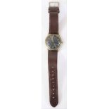 Unmarked Arctos wristwatch. Serial 679962. Plated case, brushed finish, considerable wear to