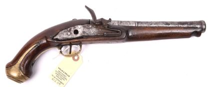 The major parts of a 14 bore flintlock pistol, the 8½ 3 stage barrel having a muzzle ring and