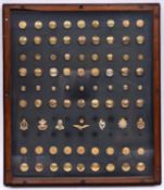 63 large and 9 small buttons, RN, Vic yacht clubs, 5 KC Guards regts, livery, mess jacket, etc, in