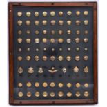 63 large and 9 small buttons, RN, Vic yacht clubs, 5 KC Guards regts, livery, mess jacket, etc, in