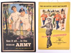 2 small early 1950’s recruiting posters, colour printed on card “See it all... in the Regular