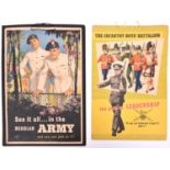 2 small early 1950’s recruiting posters, colour printed on card “See it all... in the Regular