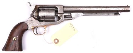 A 6 shot .36” Whitney SA Navy percussion revolver, barrel 7¾” marked “E Whitney N’Haven”, number