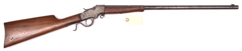 A .,25” rimfire Stevens Favorite take down falling block underlever rifle, number 18525, 36½”