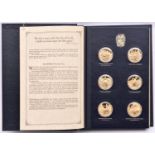 “The Churchill Centenary Medals” being a set of 24 gold plated silver prooflike medallions.