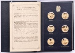 “The Churchill Centenary Medals” being a set of 24 gold plated silver prooflike medallions.