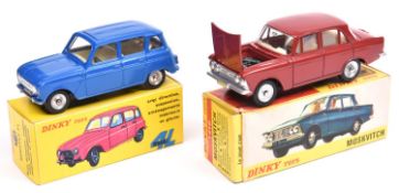 2 French Dinky Toys. Renault 4L (518). A 2nd version Spanish produced example in dark blue with