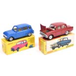 2 French Dinky Toys. Renault 4L (518). A 2nd version Spanish produced example in dark blue with