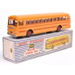 A Dinky Supertoys Wayne School Bus (949). In orange with red plastic wheels and red lines. Boxed,