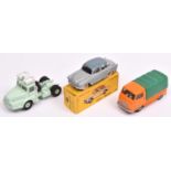 3 French Dinky Toys. Simca Aronde P60 (544). An example in light grey with dark grey roof, with