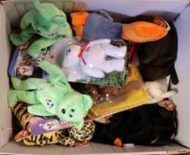 Approximately 30 TY Beanie Babys. Including Ewey, Humphrey, Rocket, Nibbler, Stripes, Daisy,