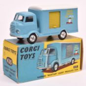 Corgi Toys Karrier 'Bantam' Dairy Produce Van (435). In light blue with white roof 'Drive Safely