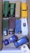 10 Dinky Toys. 25 series Petrol Tank Wagon, Rover 36d, Mechanical Horse with Trailer, Loud Speaker