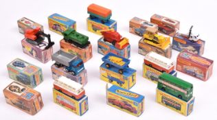 19 Matchbox Series, Superfast and 75 Series. No2 Mercedes Trailer, 22 Freeman Intercity Commuter, 36