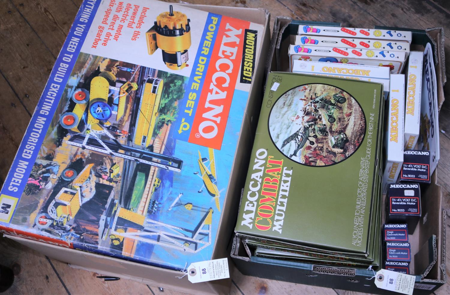 25x 1960s/70s Meccano sets etc boxed as new. Including; a Power Driver Set. Motorised Construction