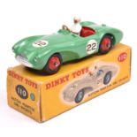 Dinky Toys Aston Martin DB3 Sports (110). In mid green with red seats and wheels, RN22, complete