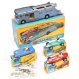 A scarce Corgi Major Toys Gift Set No.16 Ecurie Ecosse Car Transporter & Three Racing Cars. The