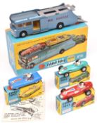 A scarce Corgi Major Toys Gift Set No.16 Ecurie Ecosse Car Transporter & Three Racing Cars. The