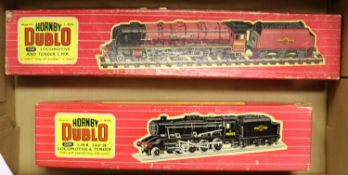 2x Hornby Dublo 2-rail BR locomotives. A Coronation Class 4-6-2 locomotive, City of London 46245, in