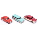2 Dinky Toys. Nash Rambler station wagon in turquoise with red flash and light grey wheels with