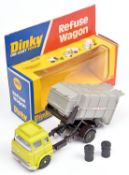 Dinky Toys Refuse Wagon (978). A Bedford TK in lime green with white cab interior, dark brown